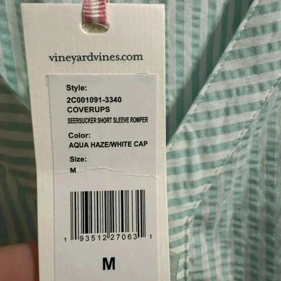 Vineyard Vines Seersucker Romper Size Medium - Picture 4 of 7